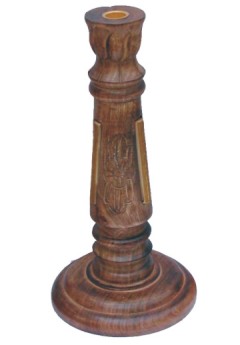 Wooden Candle and Incense Stand